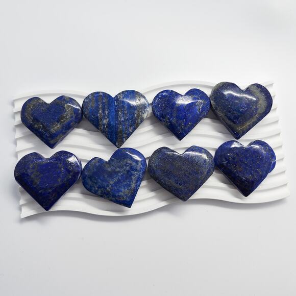 Lapis Lazuli Heart Crystal Carving - Picture 4 of 9